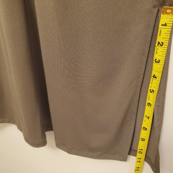 H&M Women’s Khaki Green Dolman Sleeve V-Neck Midi Shift Dress - XS - Picture 12 of 12